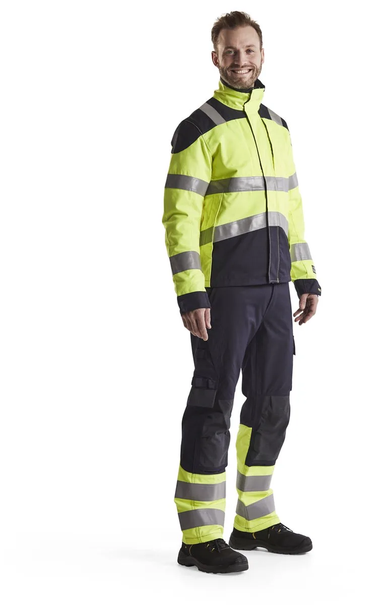 Multinorm werkbroek Inherent 1488-1512 - Marine/High Vis Geel van Blåkläder, Marine, High Vis Geel, C46 – productafbeelding