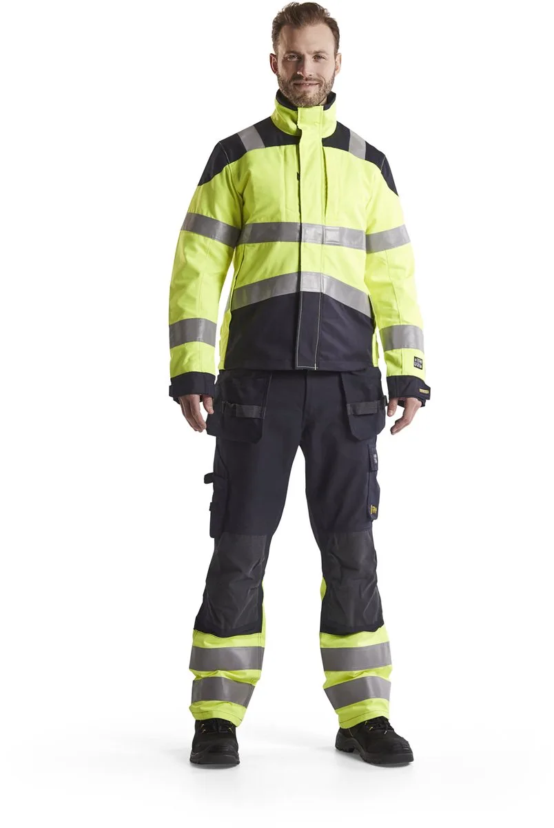 Multinorm werkbroek Inherent 1489-1512 - Marine/High Vis Geel van Blåkläder, Marine, High Vis Geel, C146 – productafbeelding