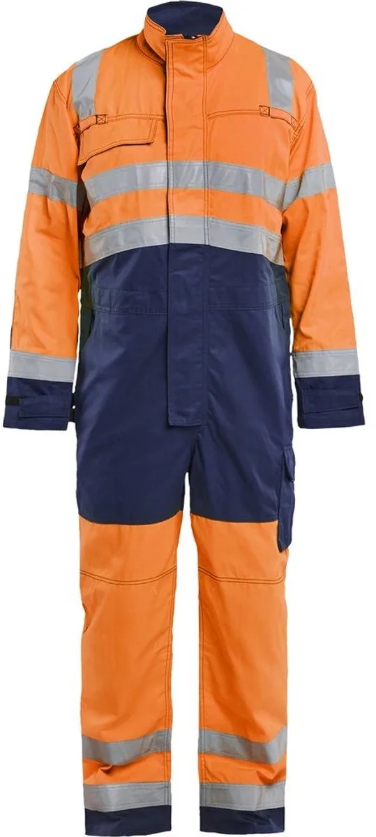 Overall High vis 6373-1804 - High Vis Oranje/Marineblauw von Blåkläder, High Vis Oranje, Marineblauw, C50 – Produktbild