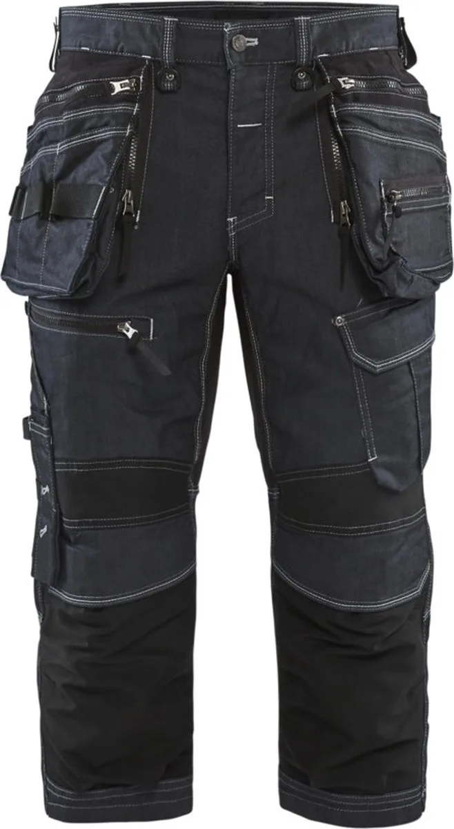 Piraatbroek denim stretch X1900 1991-1141 - Marineblauw/Zwart de Blåkläder, Marineblauw, Noir, C54 – image du produit