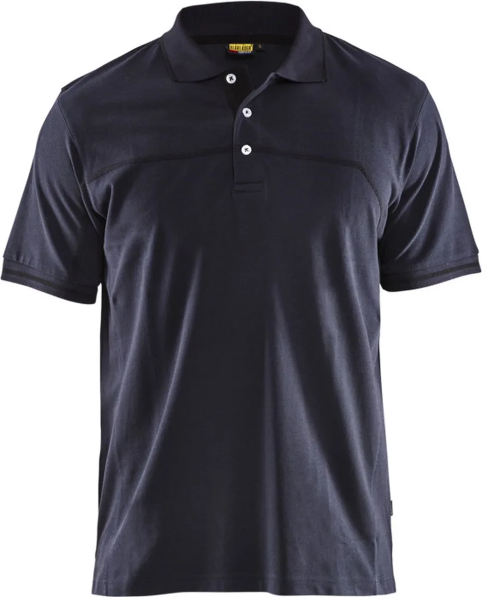 Poloshirt 3389-1050 - Donker marineblauw/Zwart von Blåkläder, Donker marineblauw, Schwarz, 4XL – Produktbild