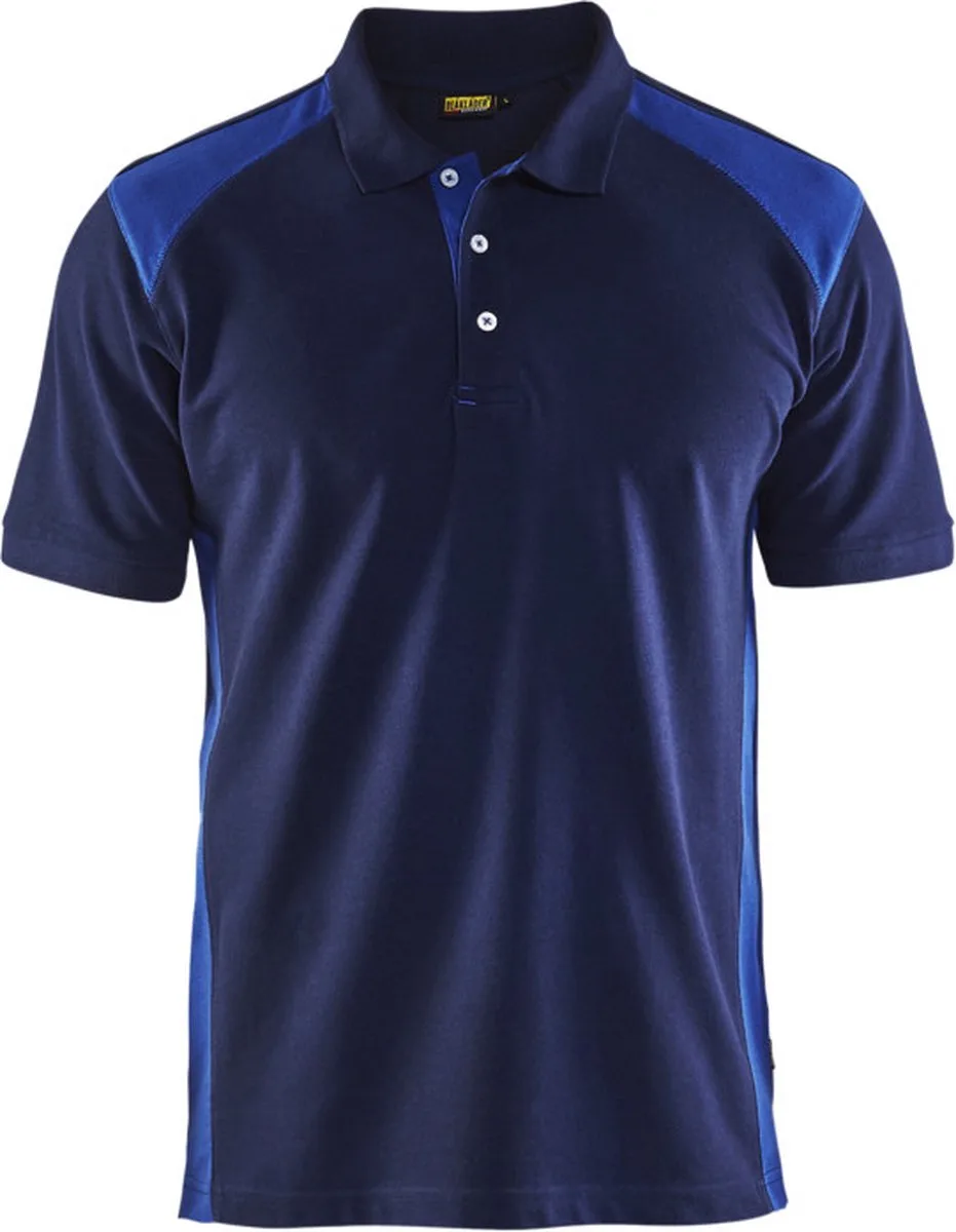 Poloshirt piqué 3324-1050 - Marineblauw/Korenblauw de Blåkläder, Marineblauw, Korenblauw, XS – image du produit