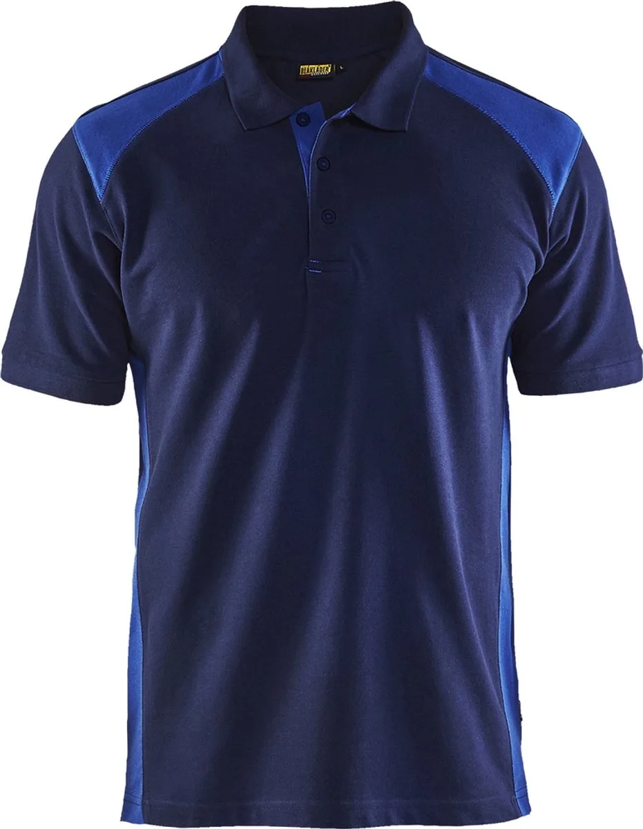 Poloshirt piqué 3324-1050 - Marineblauw/Korenblauw från Blåkläder, Marineblauw, Korenblauw, 6XL – produktbild