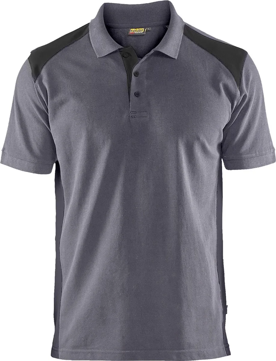 Poloshirt piqué 3324-1050 - Medium Grijs/Zwart de Blåkläder, Medium Grijs, Noir, 6XL – image du produit