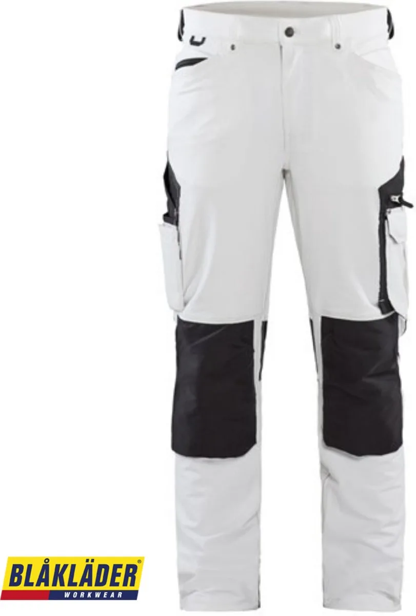 Schildersshort met 4-weg stretch 1088-1645 - Wit/Donkergrijs von Blåkläder, Weiß, Dunkelgrau, C54 – Produktbild