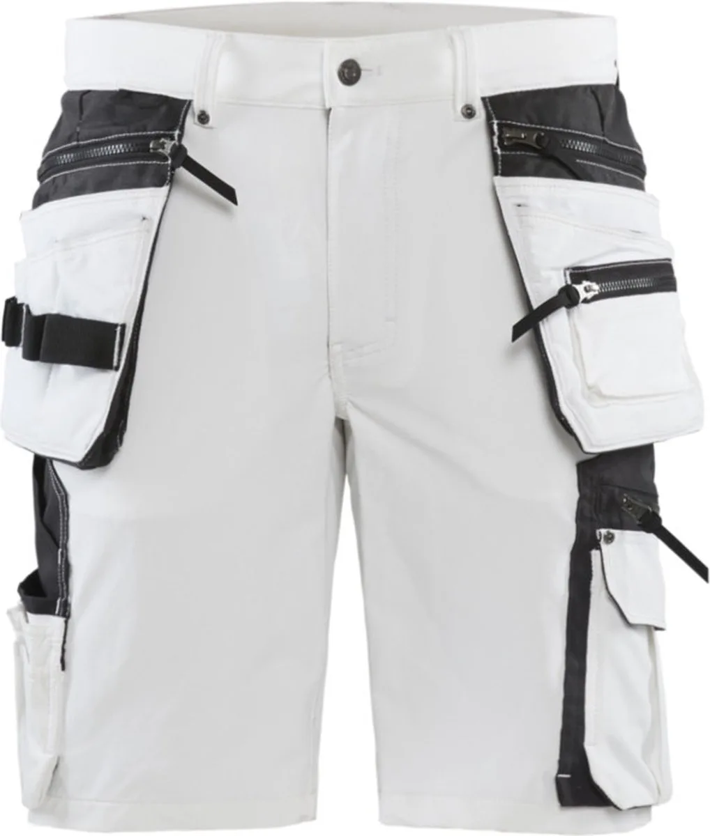 Schildersshort met 4-weg stretch 1088-1645 - Wit/Donkergrijs de Blåkläder, Blanc, Gris foncé, C64 – image du produit