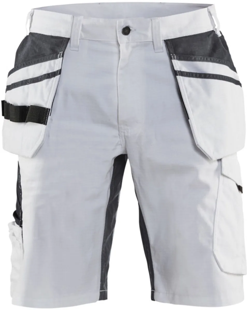 Schildersshort met stretch 1099-1330 - Wit/Donkergrijs van Blåkläder, Wit, Donkergrijs, C46 – productafbeelding
