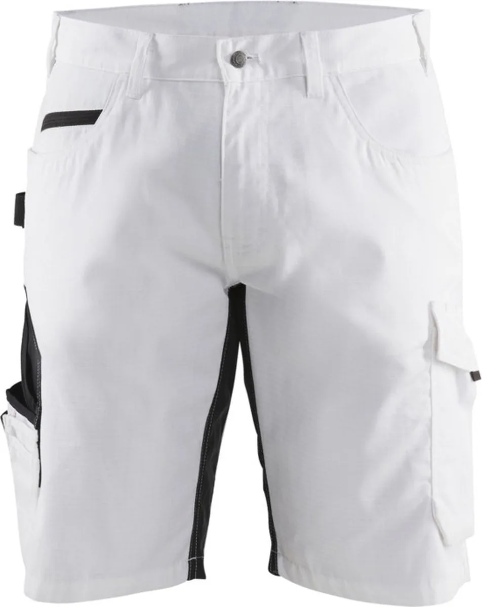 Schildersshorts met stretch 1094-1330 - Wit/Donkergrijs de Blåkläder, Blanc, Gris foncé, C64 – image du produit