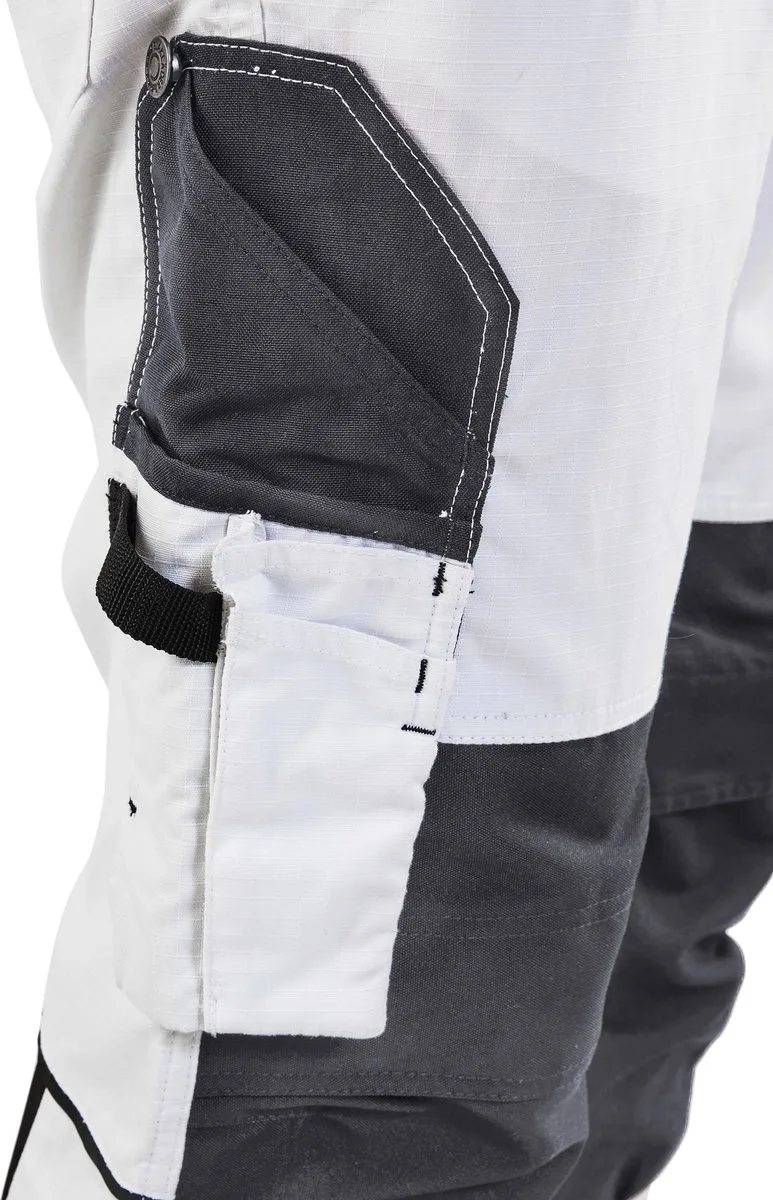 Schilderswerkbroek met stretch 1095-1330 - Wit/Donkergrijs de Blåkläder, Blanc, Gris foncé, D124 – image du produit