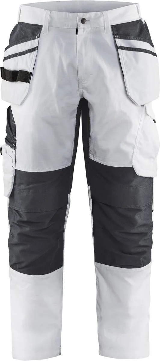 Schilderswerkbroek met stretch en spijkerzakken 1096-1330 - Wit/Donkergrijs de Blåkläder, Blanc, Gris foncé, D104 – image du produit