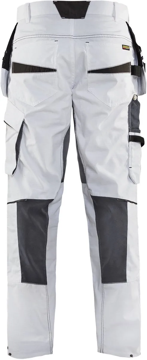 Schilderswerkbroek met stretch en spijkerzakken 1096-1330 - Wit/Donkergrijs de Blåkläder, Blanc, Gris foncé, C156 – image du produit