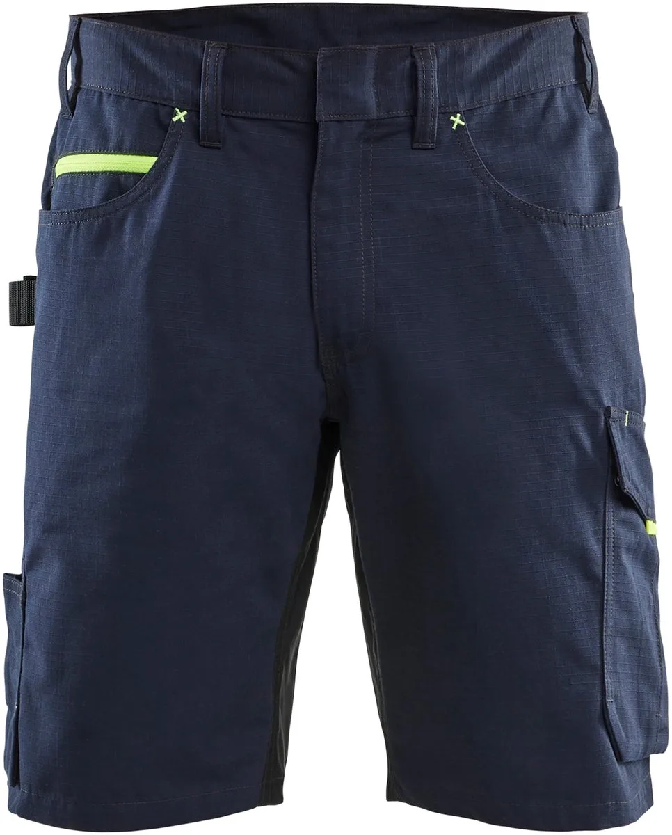 Service short 1499-1330 - Donker marineblauw/High Vis Geel fra Blåkläder, Donker marineblauw, High Vis Geel, C56 – produktbillede