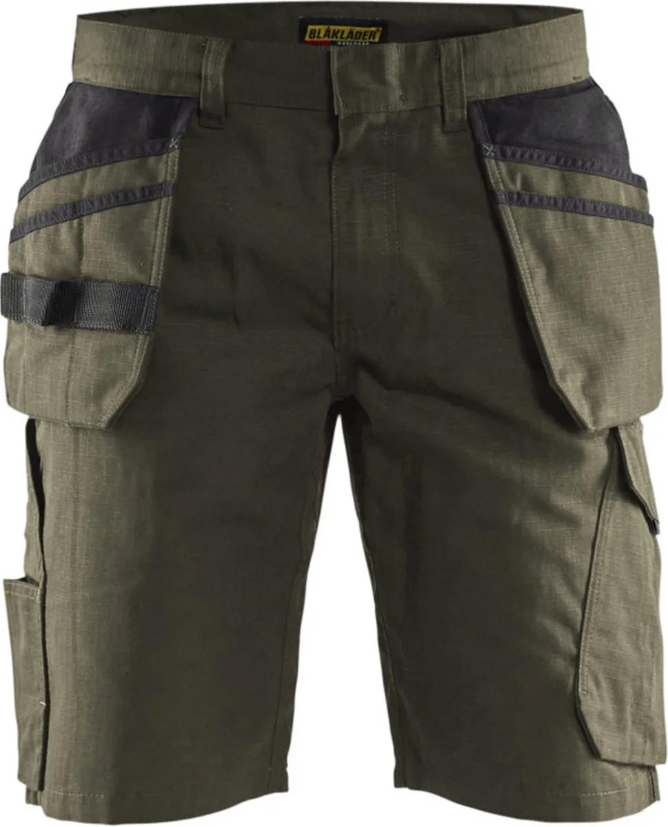 Service short met spijkerzakken 1494-1330 - Groen/Zwart de Blåkläder, Vert, Noir, C58 – image du produit