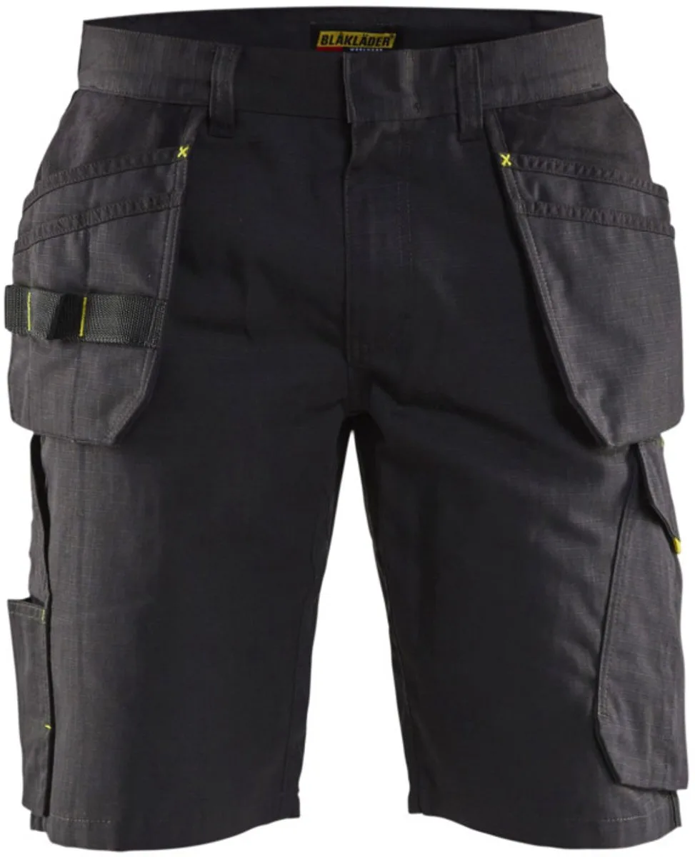 Service short met spijkerzakken 1494-1330 - Zwart/High Vis Geel de Blåkläder, Noir, High Vis Geel, C44 – image du produit
