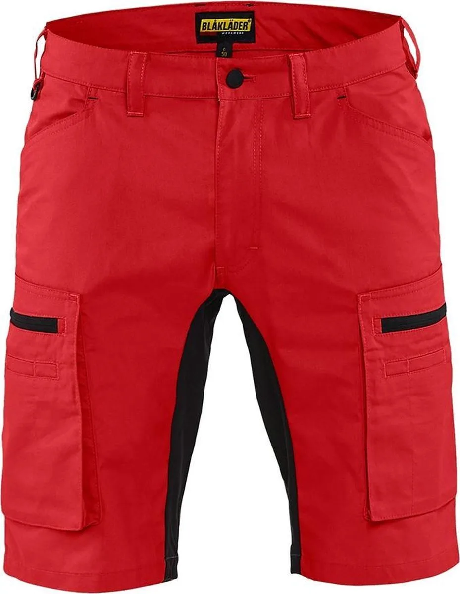 Service short stretch 1449-1845 - Rood/Zwart by Blåkläder, Red, Black, C52 – product image