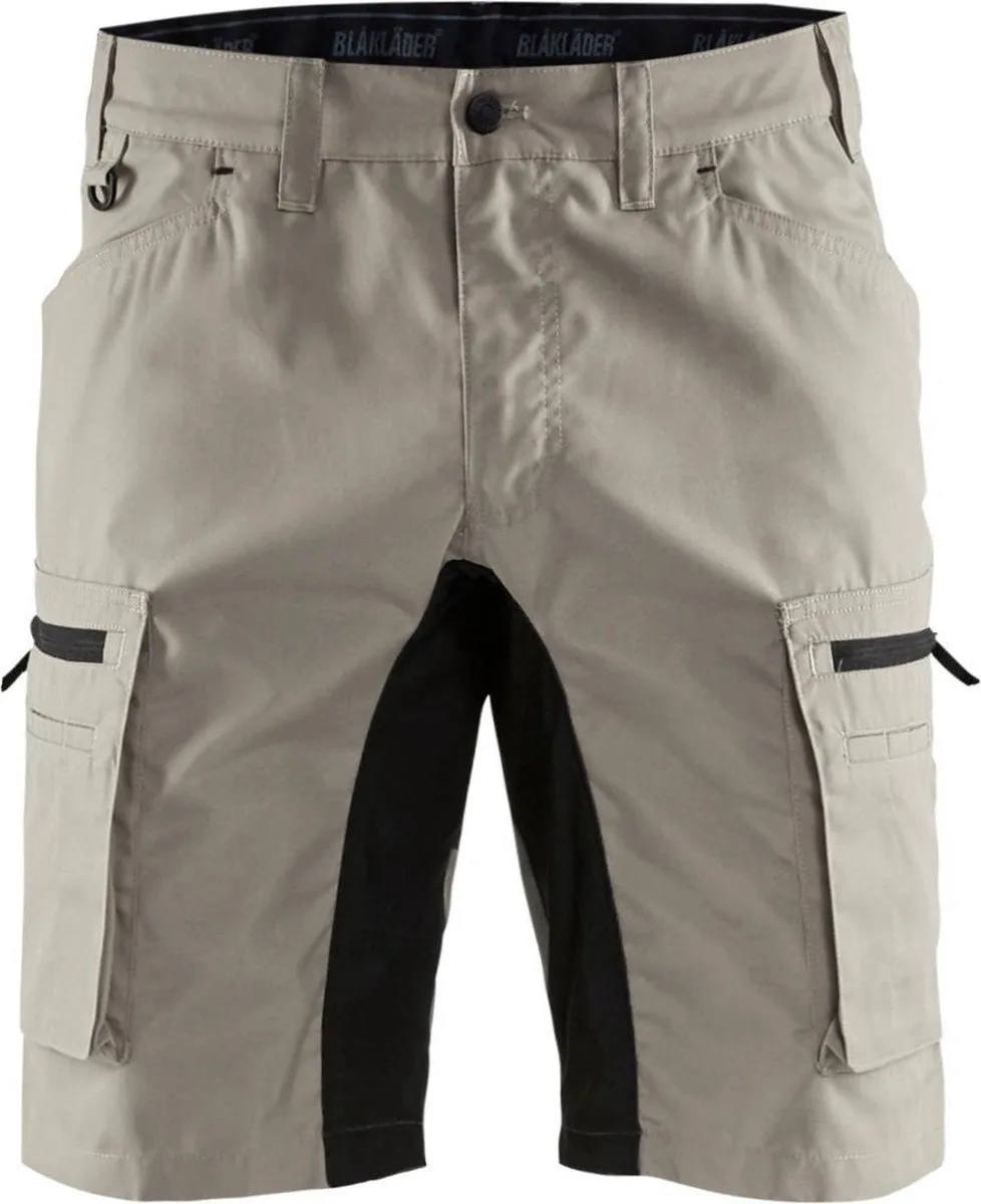 Service short stretch 1449-1845 - Stone/Zwart von Blåkläder, Stone, Schwarz, C44 – Produktbild