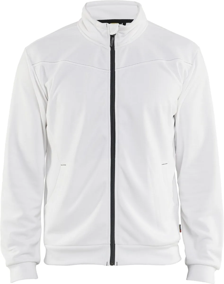 Service sweatshirt met rits 3362-2526 - Wit/Donkergrijs de Blåkläder, Blanc, Gris foncé, S – image du produit
