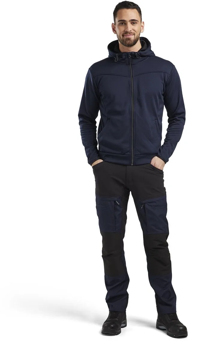 Service werkbroek met stretch 1456-1845 - Donker marineblauw/Zwart van Blåkläder, Donker marineblauw, Zwart, C146 – productafbeelding