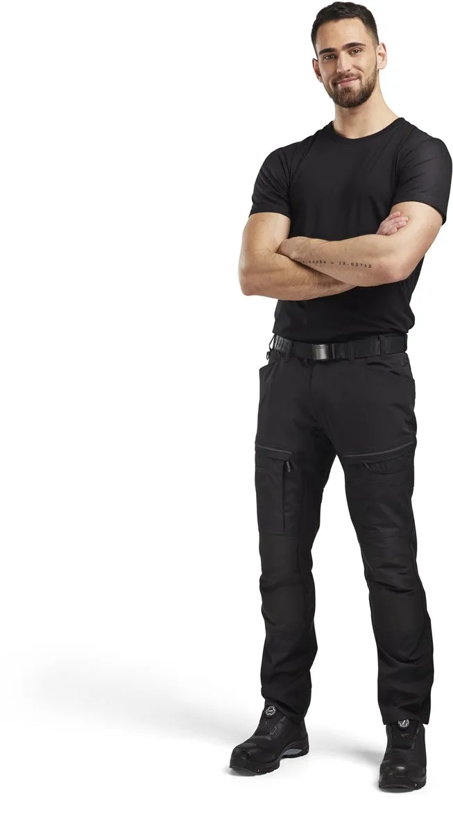 Service werkbroek met stretch 1456-1845 - Mannen - Zwart/Donkergrijs by Blåkläder, Black, Dark grey, 52 – product image
