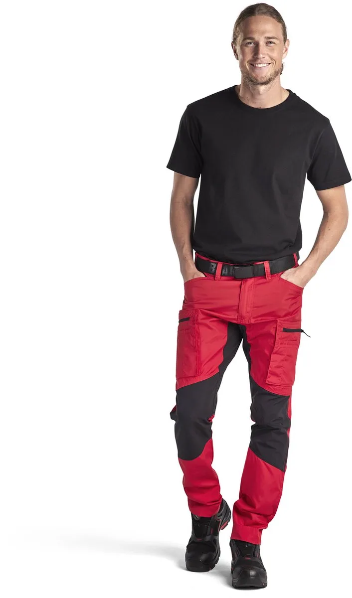 Service werkbroek met stretch 1459-1845 - Rood/Zwart fra Blåkläder, Rød, Sort, C44 – produktbillede