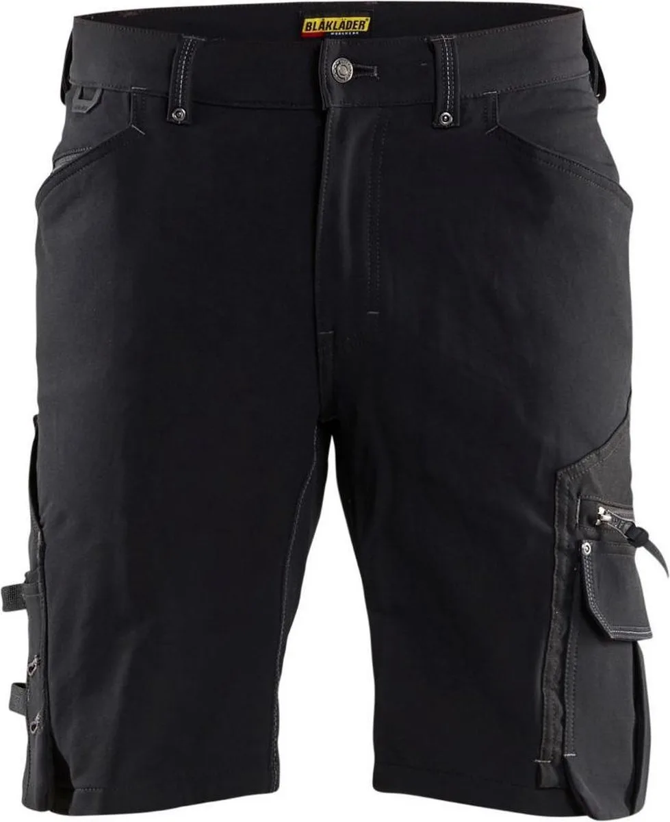 Short 4-weg stretch X1900 zonder spijkerzakken 1987-1644 - Zwart de Blåkläder, Noir, C46 – image du produit