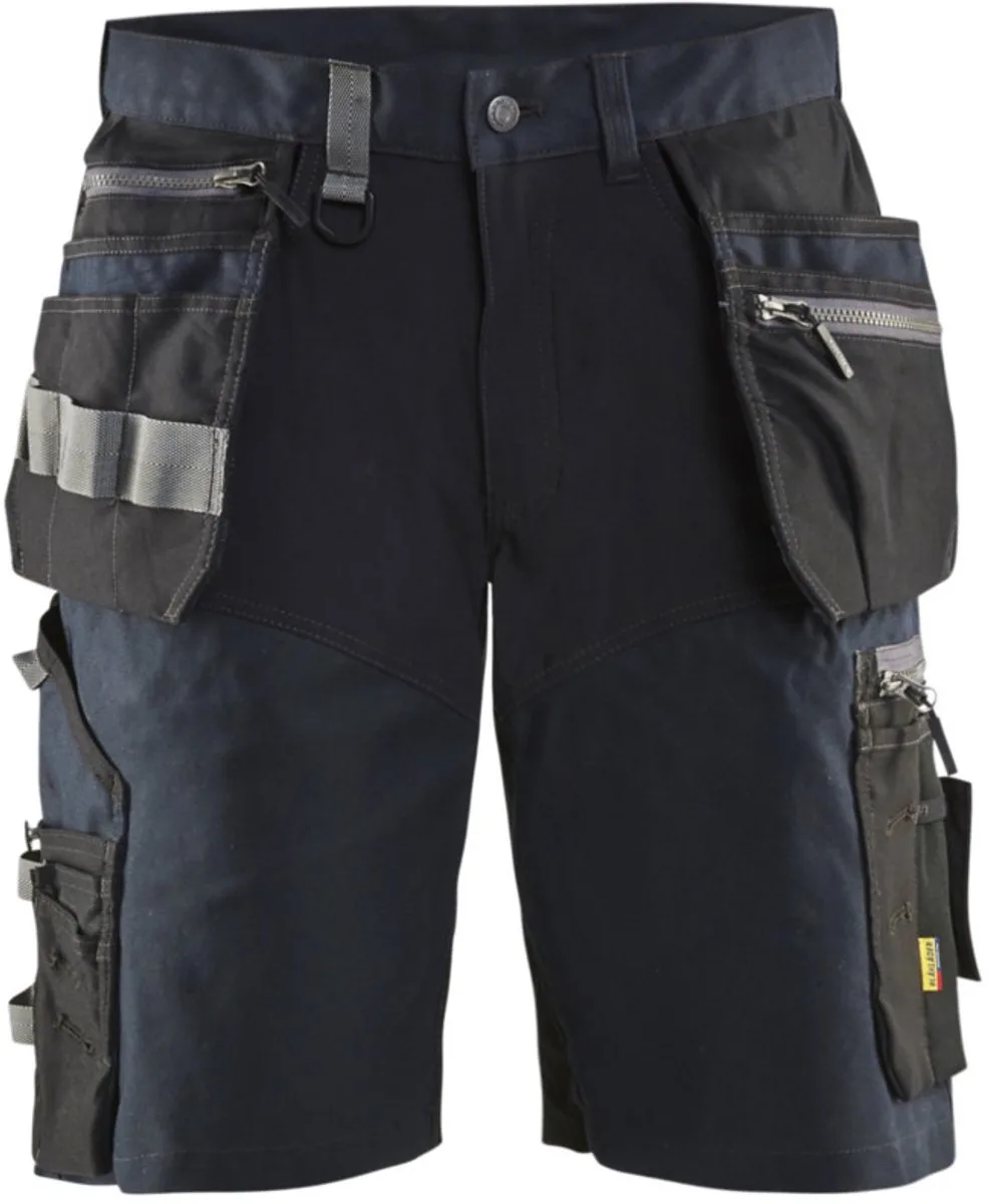 Short met stretch en spijkerzakken 1598-1343 - Donker marineblauw/Zwart de Blåkläder, Donker marineblauw, Noir, C52 – image du produit