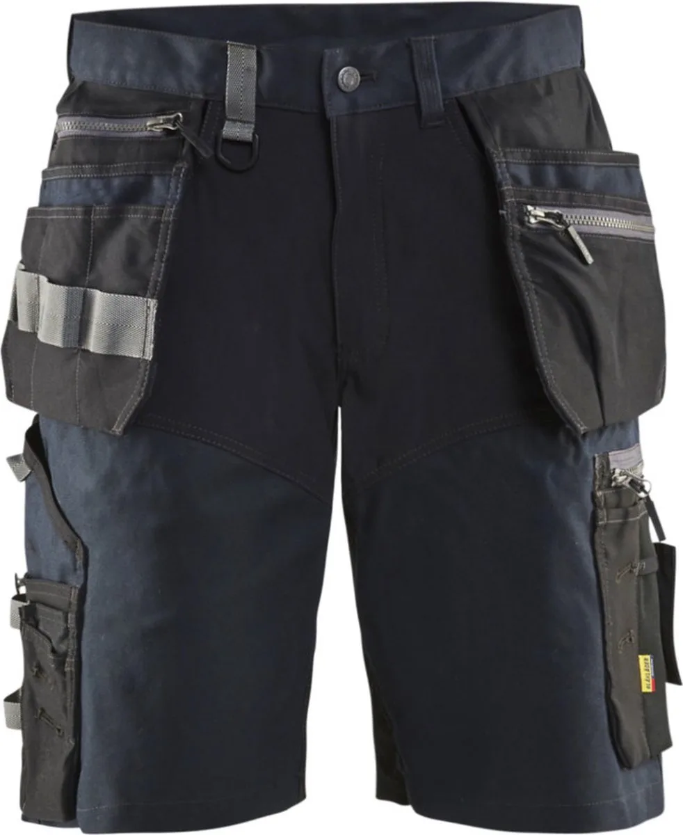 Short met stretch en spijkerzakken 1598-1343 - Donker marineblauw/Zwart by Blåkläder, Donker marineblauw, Black, C46 – product image