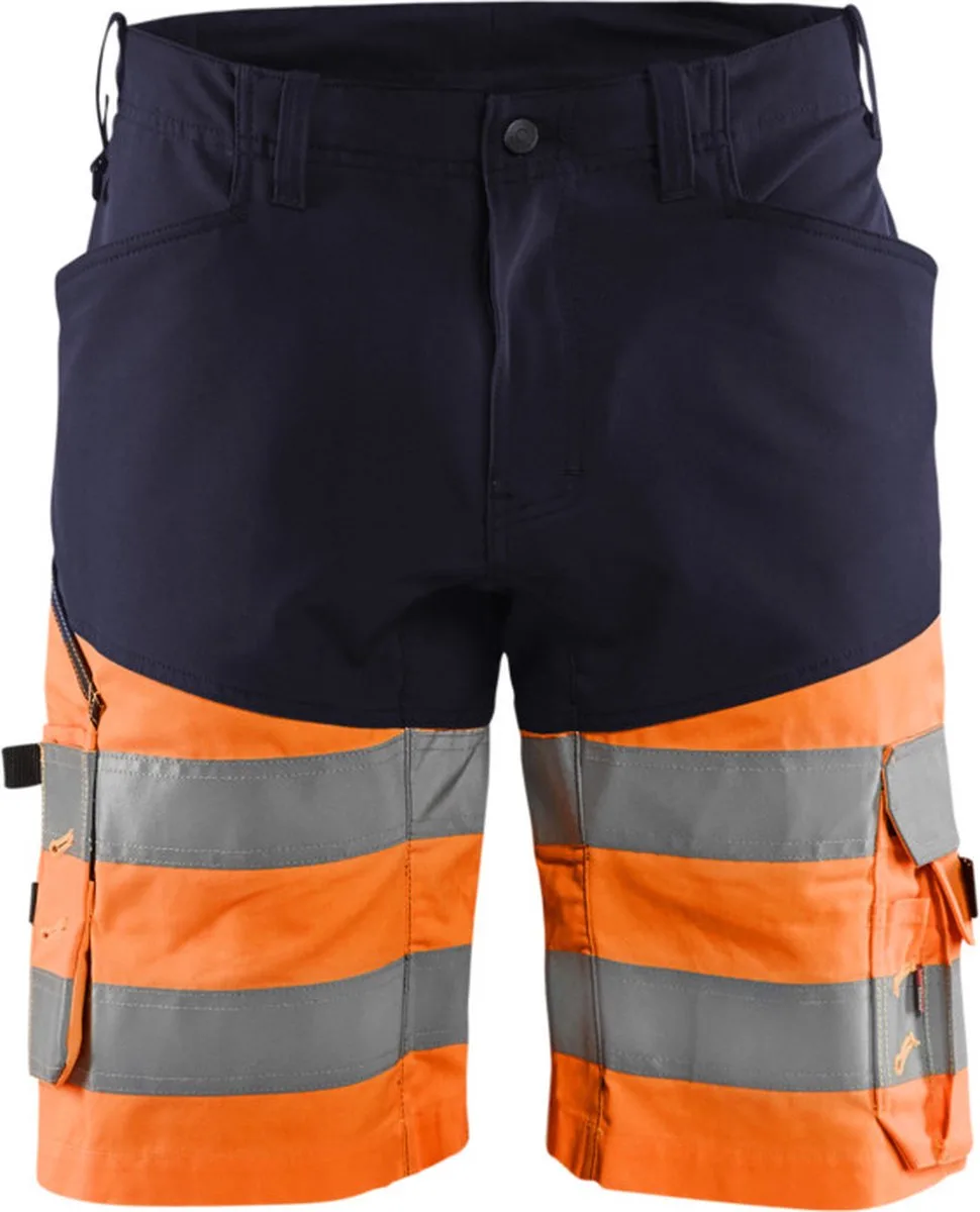 Short met stretch High Vis 1541-1811 - Marineblauw/Oranje van Blåkläder, Marineblauw, Oranje, C50 – productafbeelding