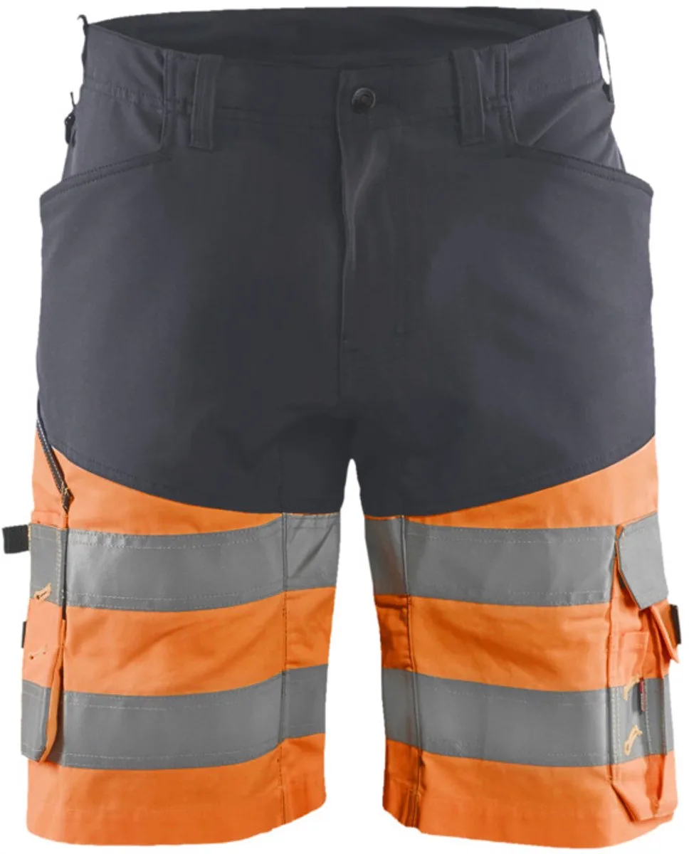 Short met stretch High Vis 1541-1811 - Medium Grijs/ High Vis Oranje de Blåkläder, Medium Grijs, High Vis Oranje, C46 – image du produit