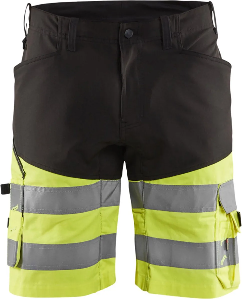 Short met stretch High Vis 1541-1811 - Zwart/High Vis Geel by Blåkläder, Black, High Vis Geel, C52 – product image