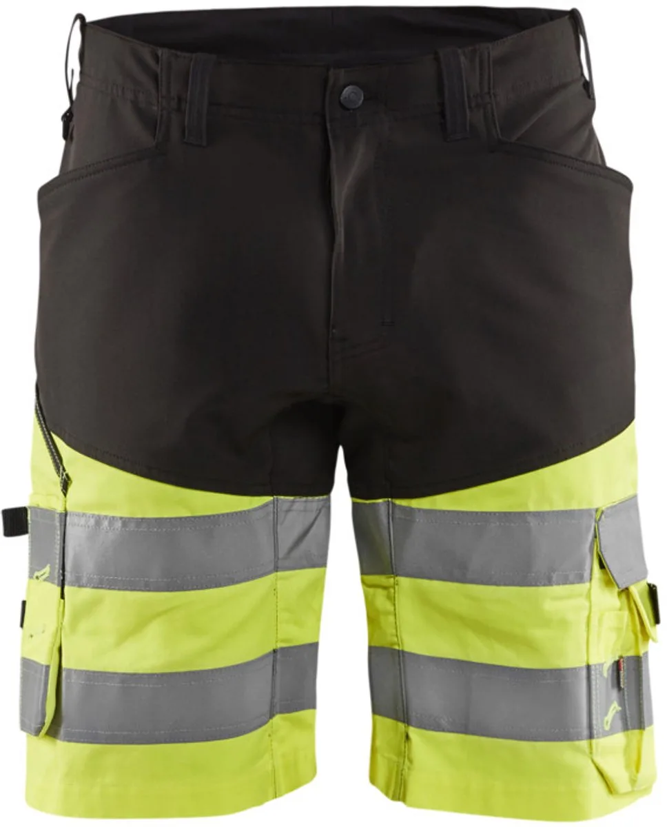 Short met stretch High Vis 1541-1811 - Zwart/High Vis Geel från Blåkläder, Svart, High Vis Geel, C44 – produktbild