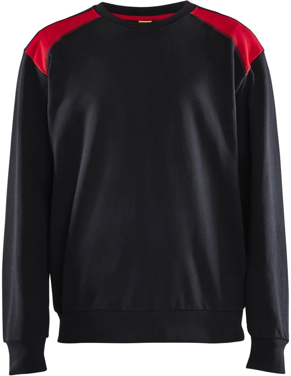 Sweatshirt bi-colour 3580-1158 - Zwart/Rood de Blåkläder, Noir, Rouge, XL – image du produit