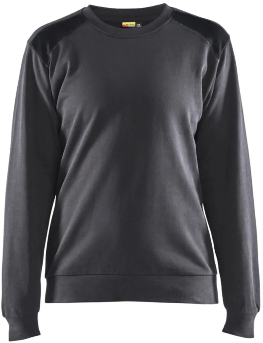 Sweatshirt bi-colour Dames 3408-1158 - Medium Grijs/Zwart fra Blåkläder, Medium Grijs, Sort, S – produktbillede