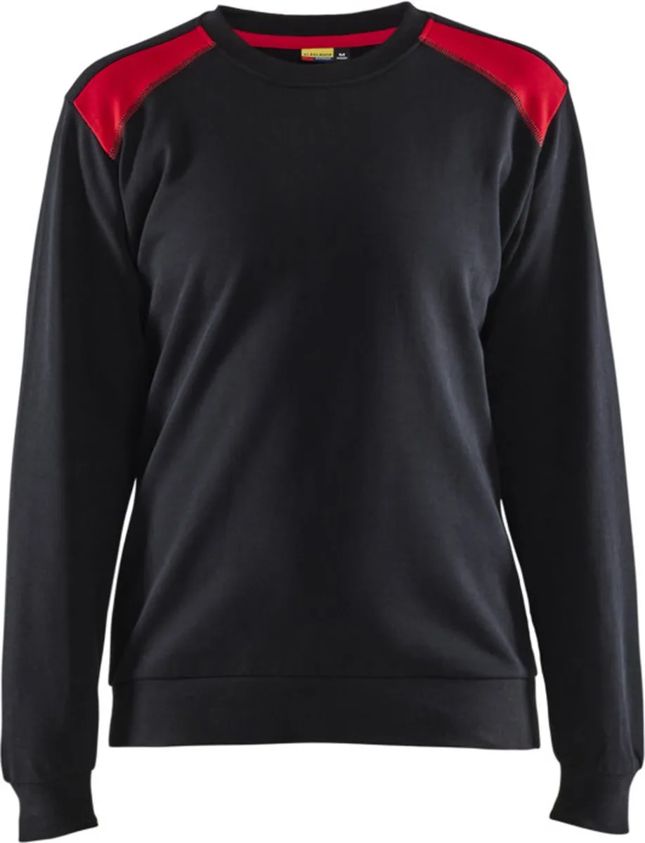 Sweatshirt bi-colour Dames 3408-1158 - Zwart/Rood de Blåkläder, Noir, Rouge, 3XL – image du produit