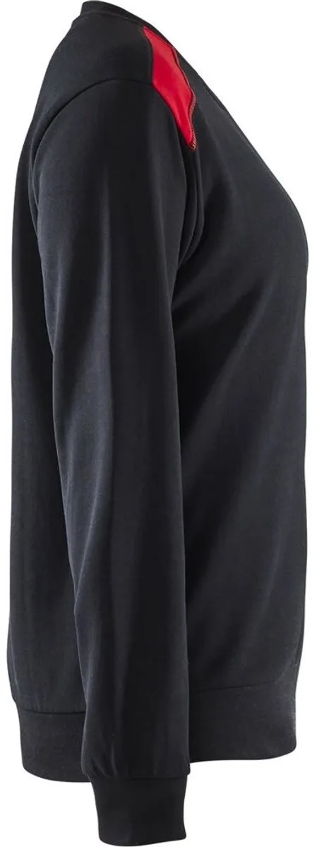 Sweatshirt bi-colour Dames 3408-1158 - Zwart/Rood fra Blåkläder, Sort, Rød, XL – produktbillede