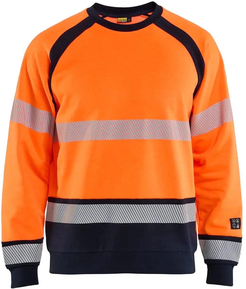 Sweatshirt Blaklader Multinormes Inhérent fra Blåkläder, Fluorescerend oranje, Marijn – produktbillede