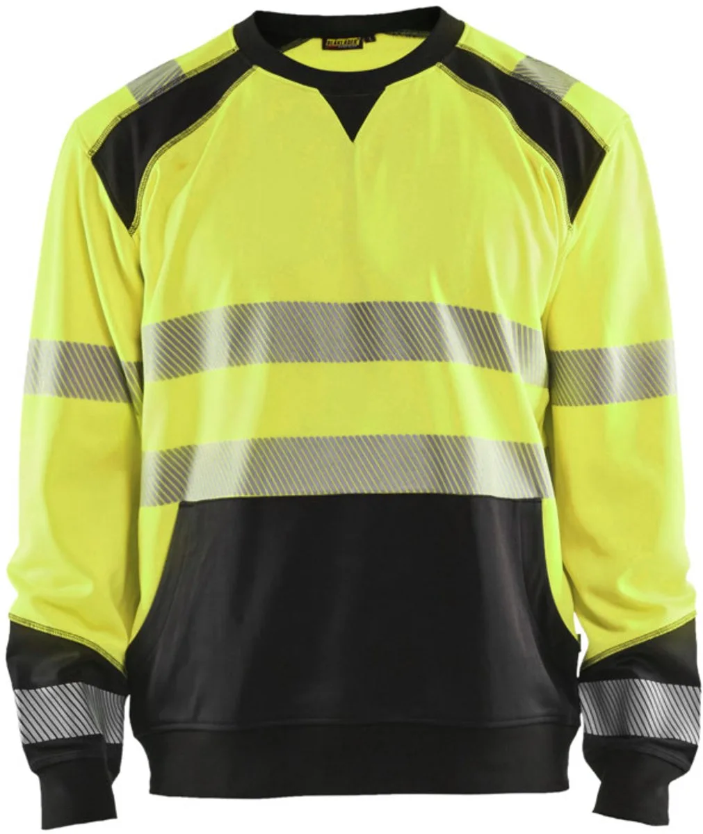 Sweatshirt High Vis 3541-2528 - High Vis Geel/Zwart de Blåkläder, Jaune, XS – image du produit