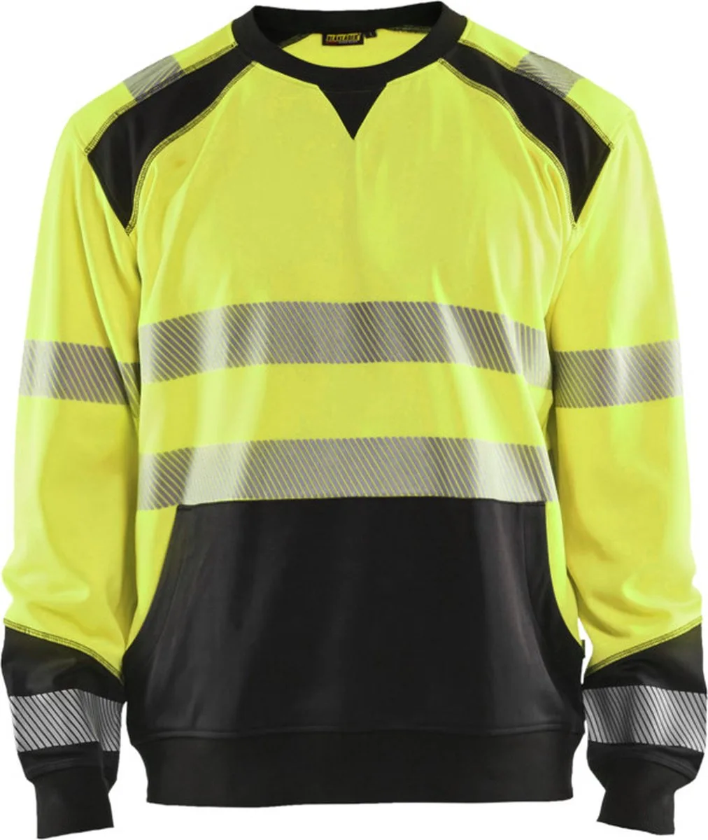 Sweatshirt High Vis 3541-2528 - High Vis Geel/Zwart by Blåkläder, Yellow, Black, 4XL – product image