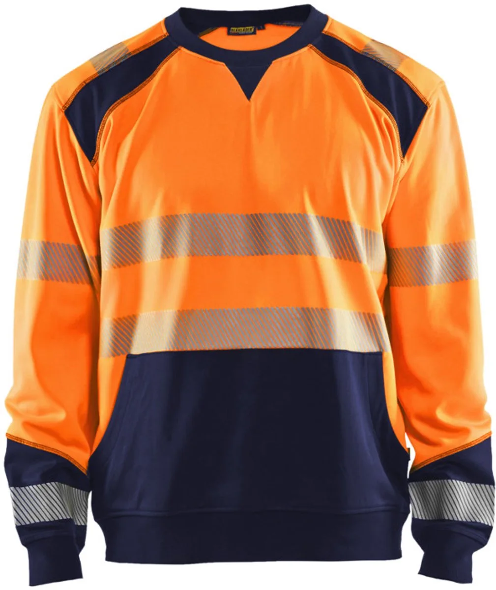 Sweatshirt High Vis 3541-2528 - High Vis Oranje/Marineblauw de Blåkläder, High Vis Oranje, Marineblauw, 3XL – image du produit