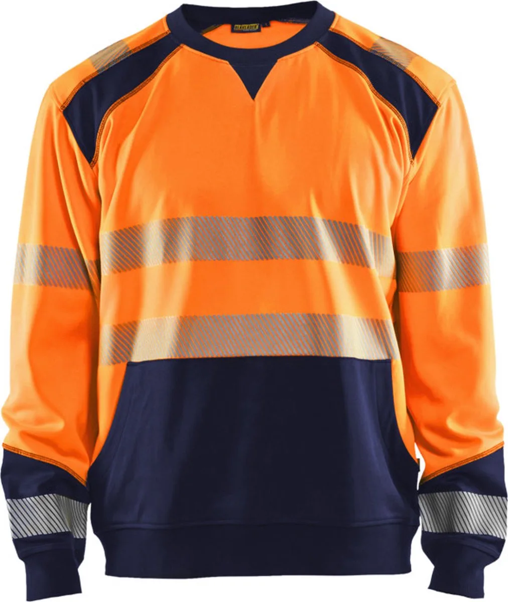 Sweatshirt High Vis 3541-2528 - High Vis Oranje/Marineblauw de Blåkläder, High Vis Oranje, Marineblauw, 4XL – image du produit