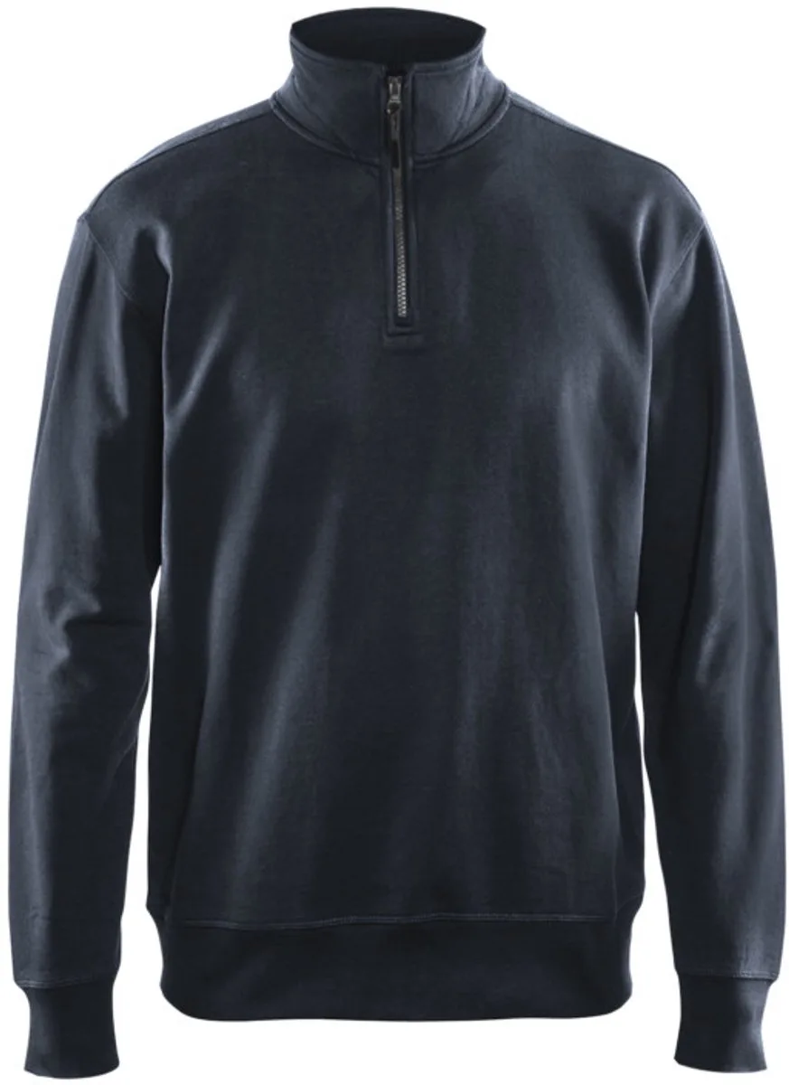 Sweatshirt met halve rits 3369-1158 - Donker marineblauw by Blåkläder, Marineblauw, XL – product image
