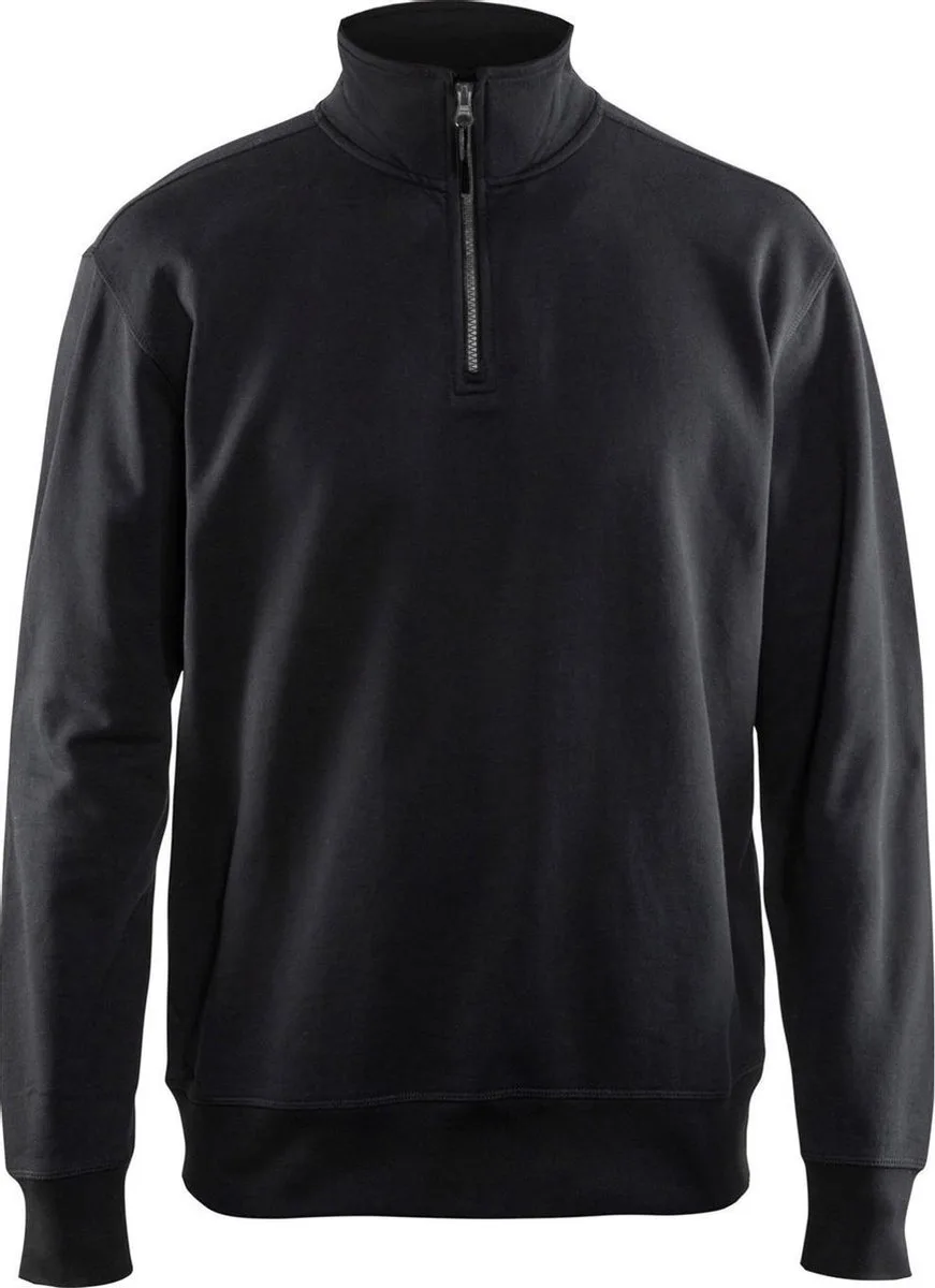 Sweatshirt met halve rits 3369-1158 - Zwart von Blåkläder, Schwarz, M – Produktbild
