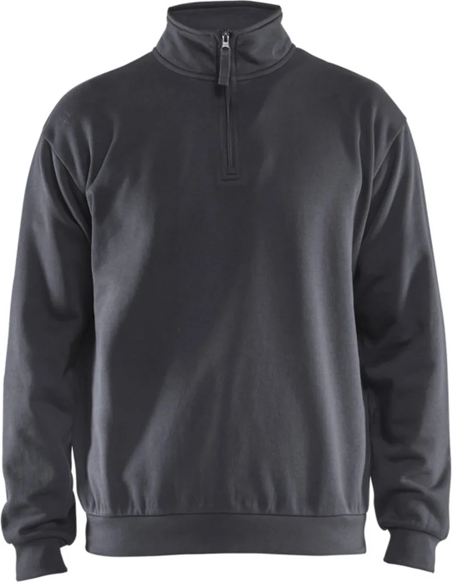 Sweatshirt met halve rits 3587-1169 - Medium Grijs fra Blåkläder, Medium Grijs, 4XL – produktbillede