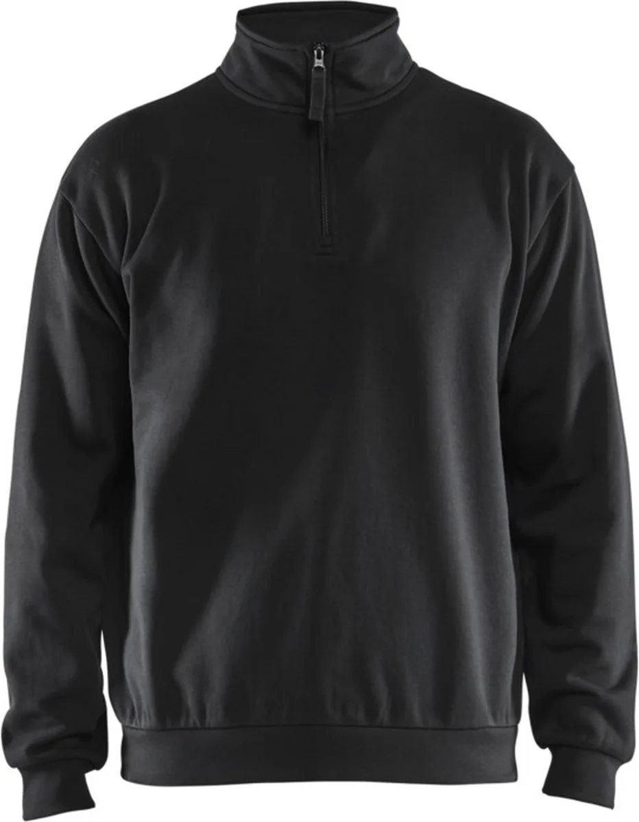 Sweatshirt met halve rits 3587-1169 - Zwart von Blåkläder, Schwarz, S – Produktbild