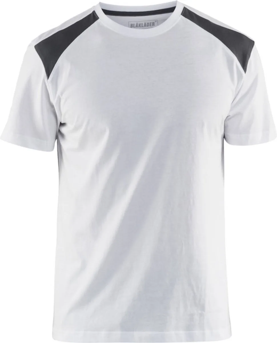 T-SHIRT 3379-1042-1098 WIT/DONKERGRIJS de Blåkläder, Blanc, Gris foncé, M – image du produit