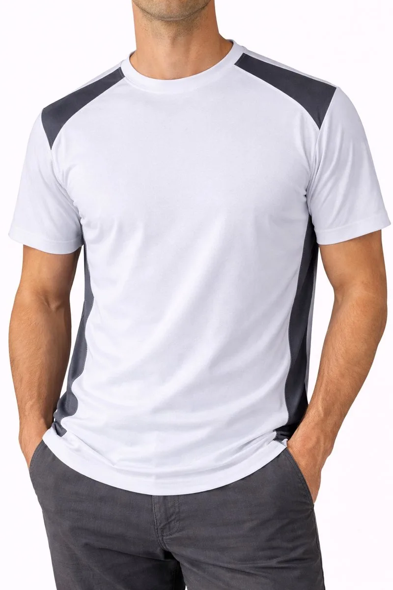 T-SHIRT 3379-1042-1098 WIT/DONKERGRIJS von Blåkläder, Weiß, Dunkelgrau, XXL – Produktbild