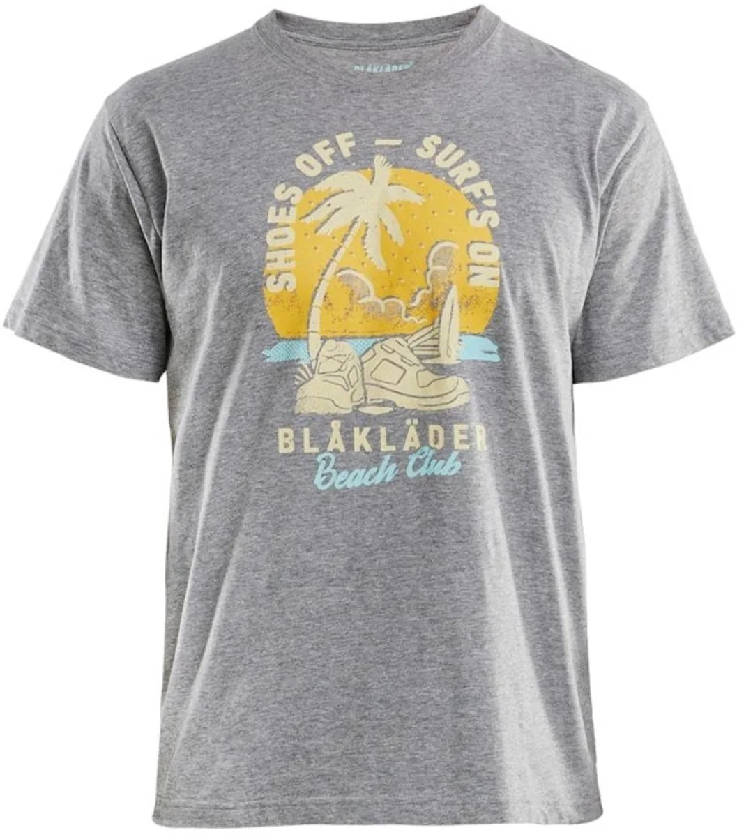 T-Shirt - 9418 - Beach club - grijs- limited edition von Blåkläder, Grau, XL – Produktbild