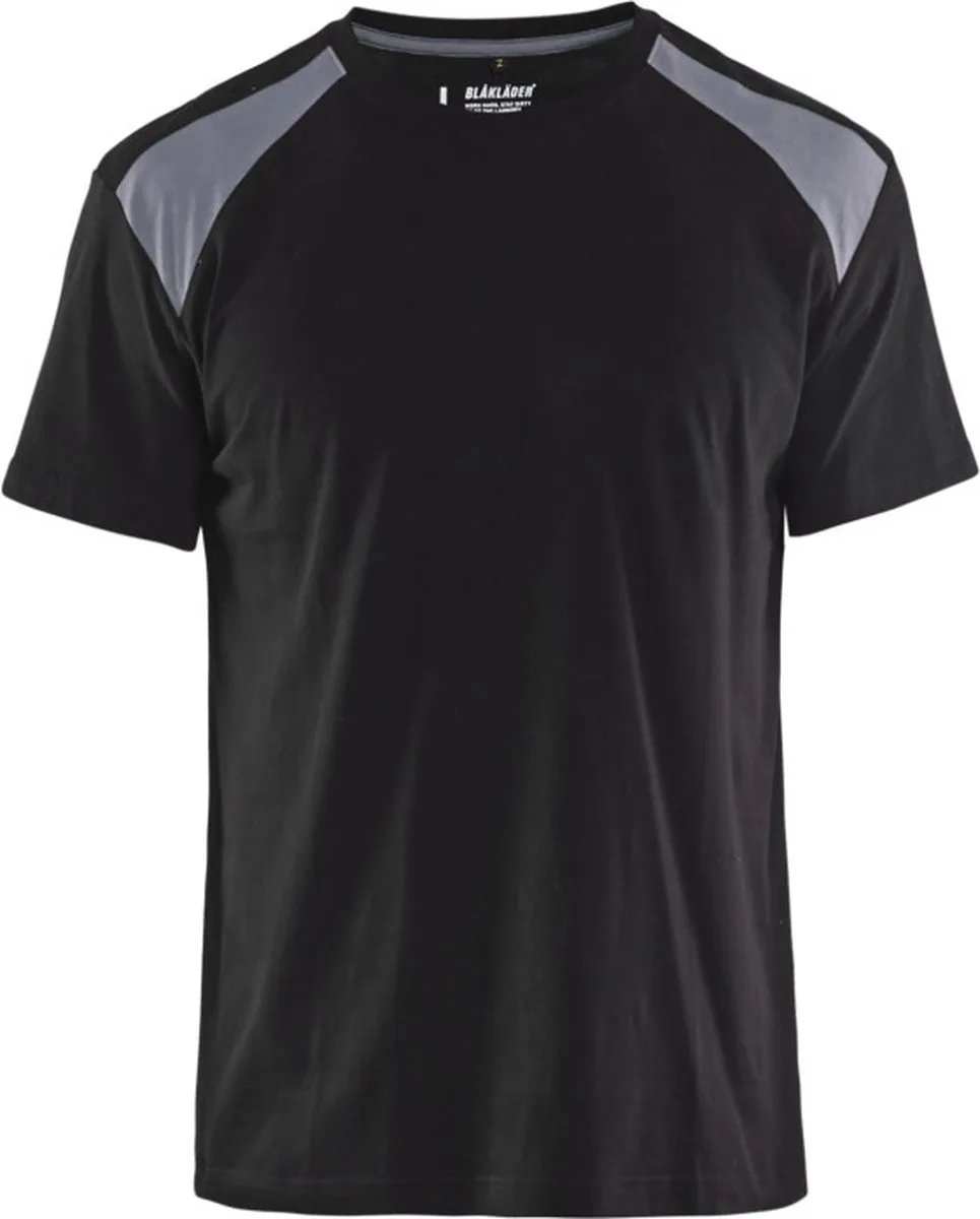 T-shirt bi-colour 3379-1042 - Zwart/Grijs de Blåkläder, Noir, Gris, S – image du produit