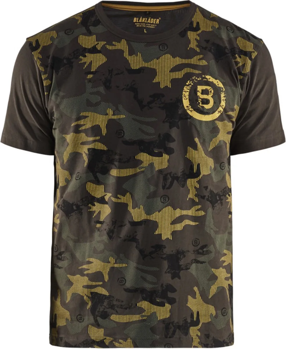 T-shirt Limited 9407-1042 - Groen/Zwart von Blåkläder, Grün, Schwarz, L – Produktbild