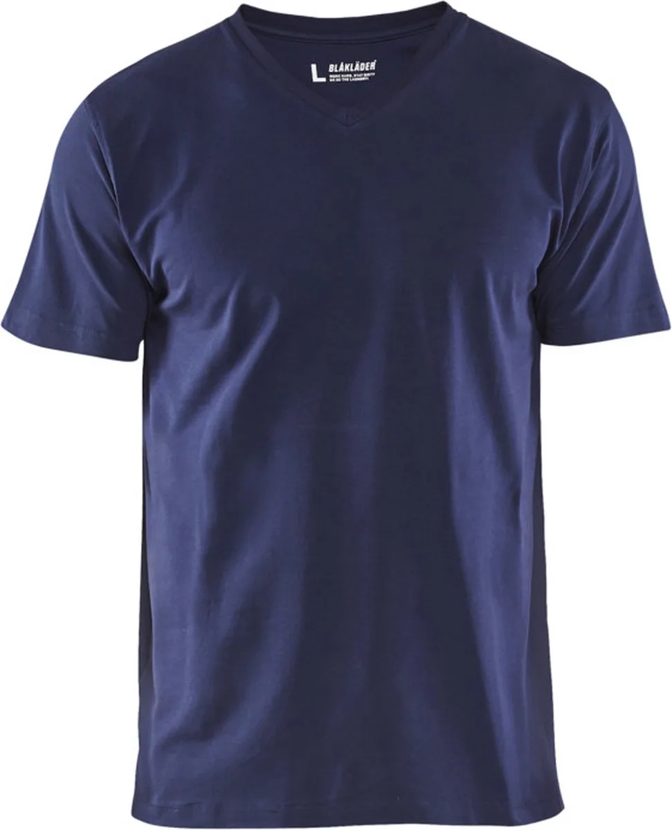 T-Shirt, V-hals 3360-1029 - Marineblauw von Blåkläder, Marineblauw, M – Produktbild